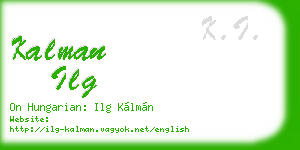 kalman ilg business card